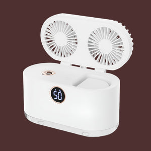 Portable USB Mini Air Conditioner Fan - 3-Speed LED Desktop Cooler