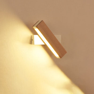 Modern Adjustable Wooden LED Wall Lamp for Home Decor