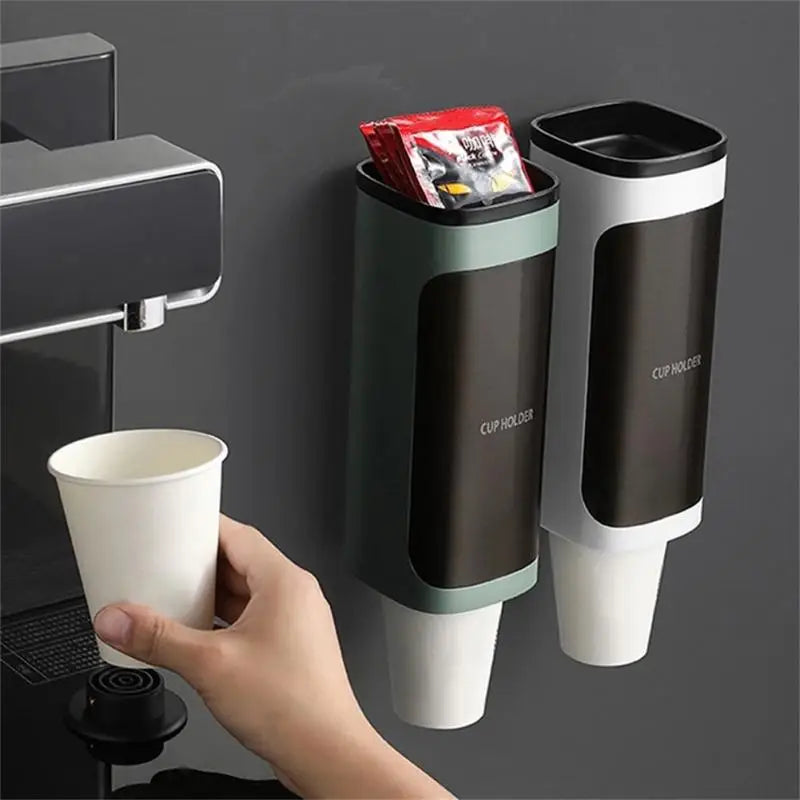 Water Dispenser Paper Cup Holder – Automatic Cup Storage Organizer