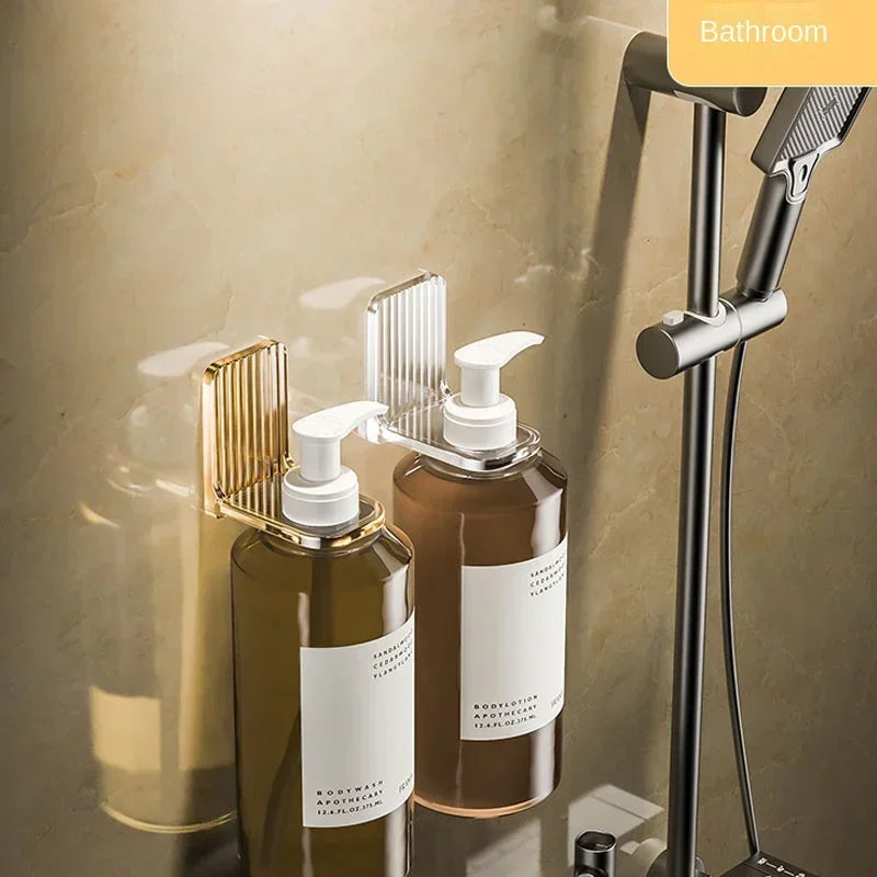 all-Mounted Adjustable Bottle Rack – Shower Gel & Shampoo Holder, No Drilling