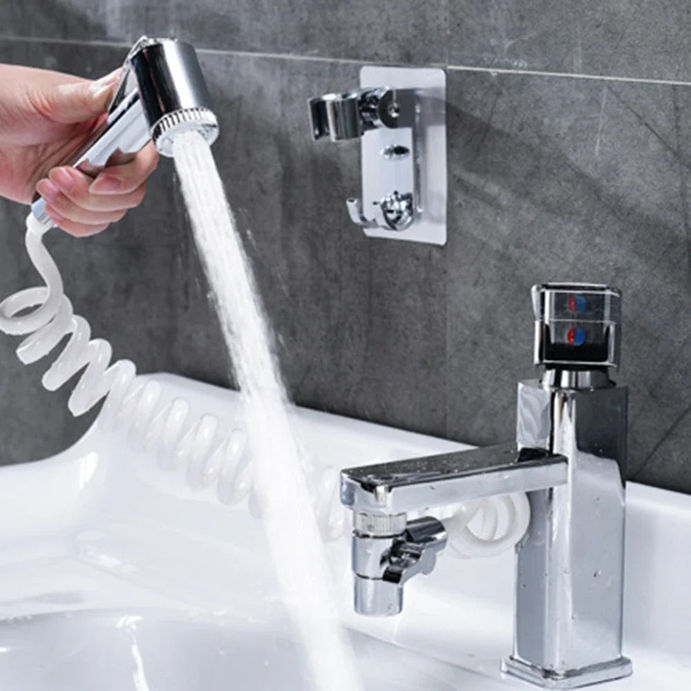 ABS Faucet Sprayer Set - Hose, Valve & Shower Head Holder